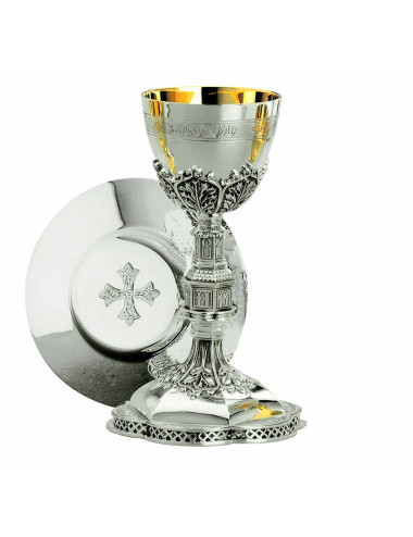 Gothic Chalice and Paten deep relief