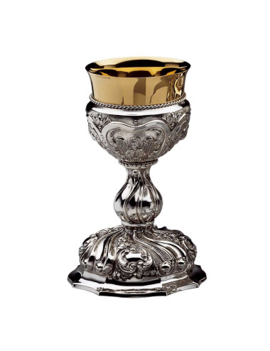 Chalice and scale Paten Baroque style Evangelists