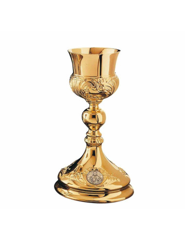 Baroque Chalice Holy Family medallions