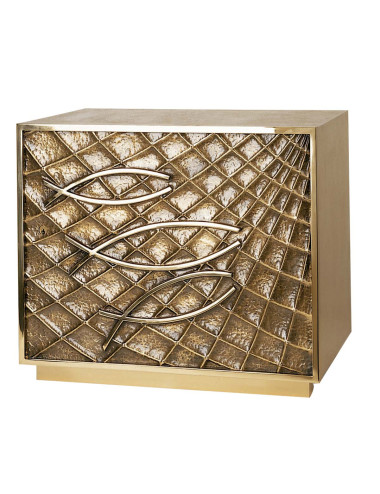 Tabernacle decorated with fish and nets motifs