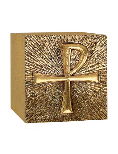 Tabernacle made in resin with PX symbols on the door