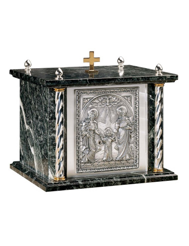Tabernacle with Holy Family design made in brass