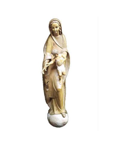 Virgin with Child image made in wood carving