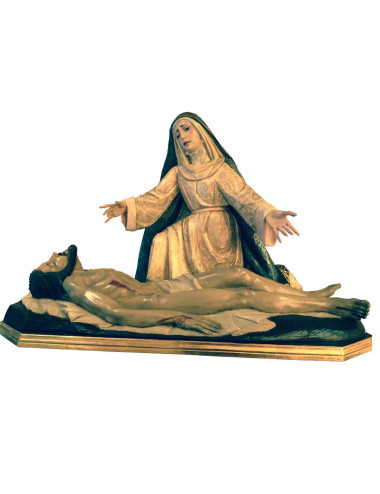 Conjunto de la Piedad talla de madera