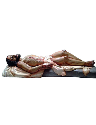 Recumbent Christ in cedar wood