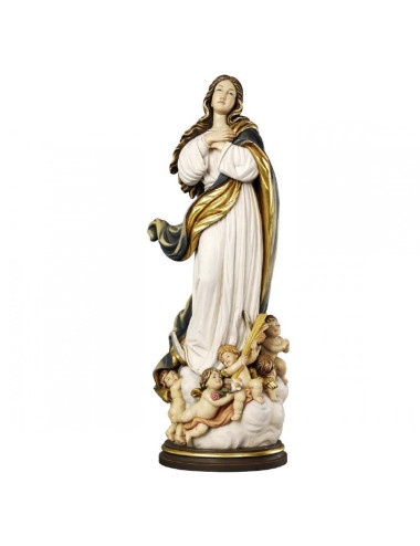Inmaculate Conception Virgin image made in wood carving