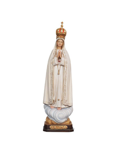Virgen de Fátima talla de madera