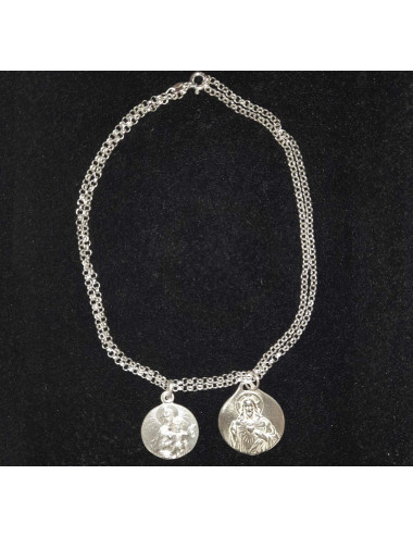 Scapular medal made in sterling silver