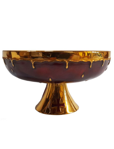 Ciborium with enamel finishes depicting tears of Christ