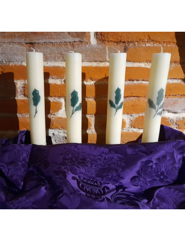 Advent wreath beewax candle