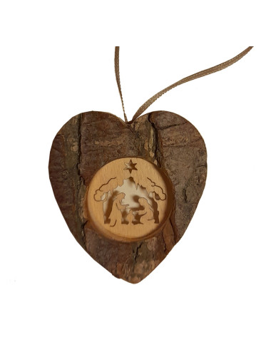 Holy Family inside the Heart to hang in the Christmas tree