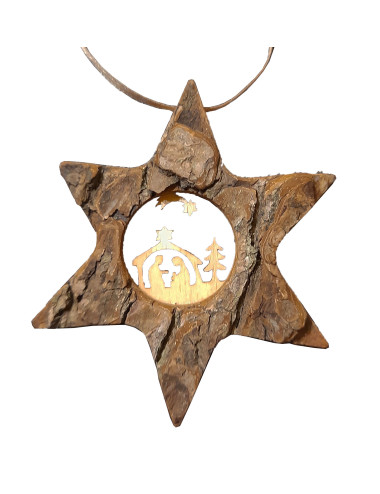 Holy Family inside a star to hang in the Christmas tree