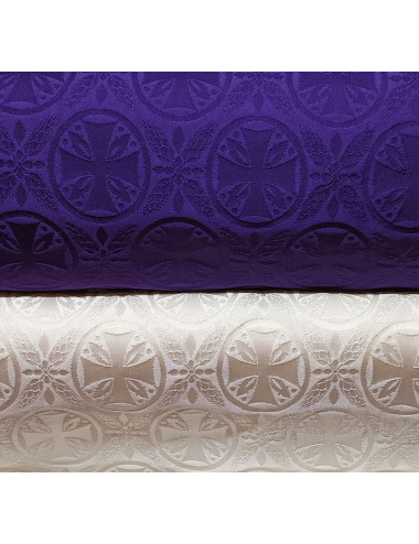 Creus fabric made in silk decorated with cross