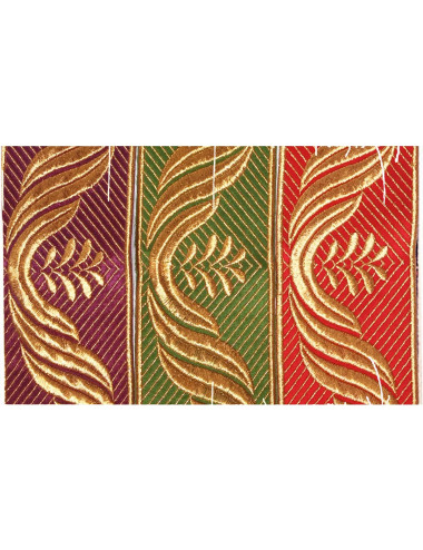 Banding for clothing with floral motifs