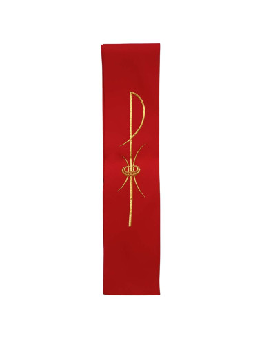 Red stole with PX embroided