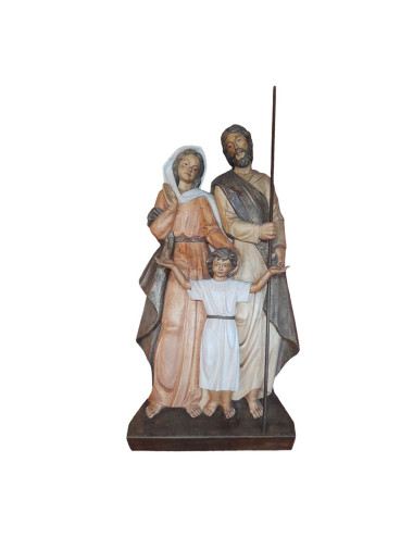 Holy Family image made in wood carving to hang in the wall