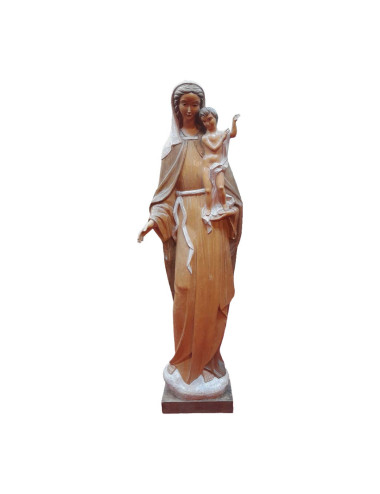 Virgin with Child image made in wood carving