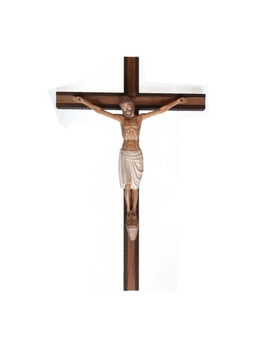 Cristo Crucificado en agonía talla de madera