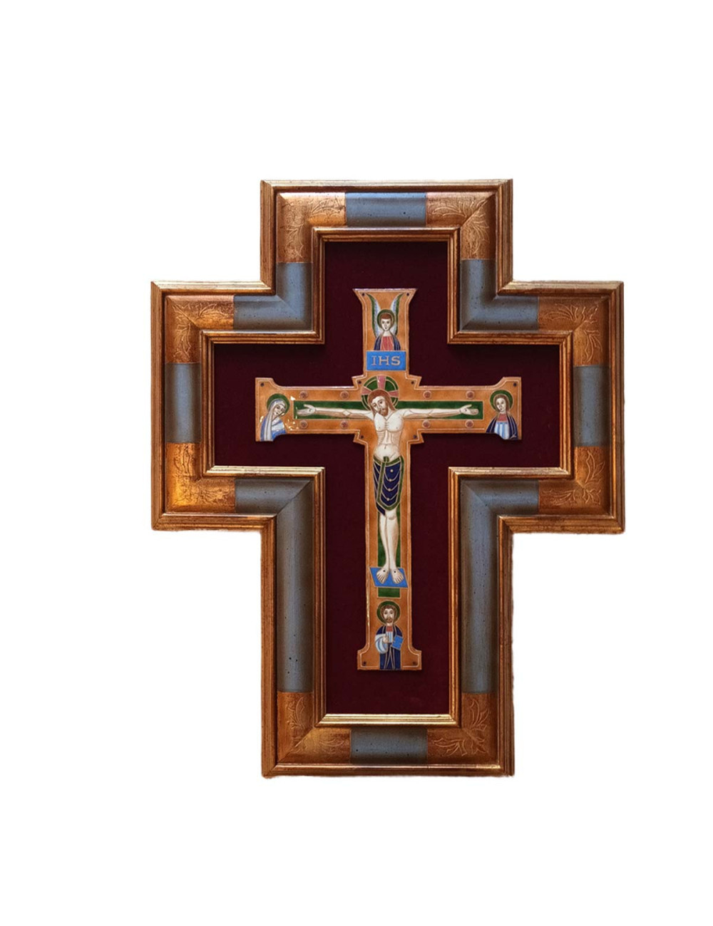 Cruz de pared con Corpus realizada en madera
