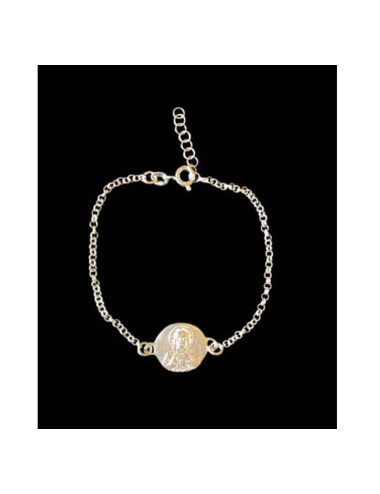 Bracelet with scapular made in sterling silver