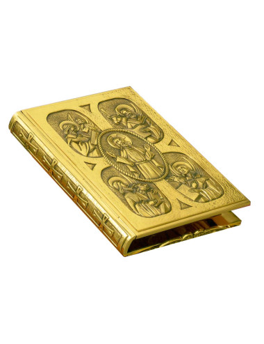 Evangelistic book cover with Jesus and Evangelists