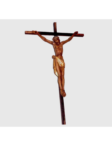 Crucified Christ modern style in wood