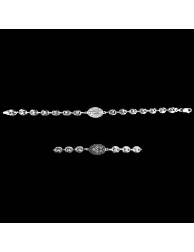 Bracelet with calabrotes and with Miracolous Virgin medal