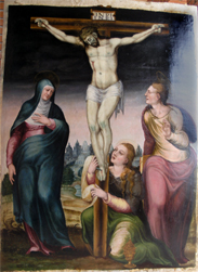 Pintura de Retablo de Cuéllar restaurada por Santarrufina restauración de pintura, restauración, santarrufina