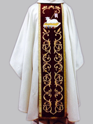 Delantera Casulla pedido especial Sacerdote Santarrufina casulla sacerdote, trabajos especiales, santarrufina