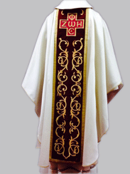 Trasera Casulla pedido especial Sacerdote Santarrufina casulla sacerdote, trabajos especiales, santarrufina