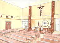 Boceto Capilla para Colegio Valdefuentes Santarrufina capilla, proyectos integrales, santarrufina