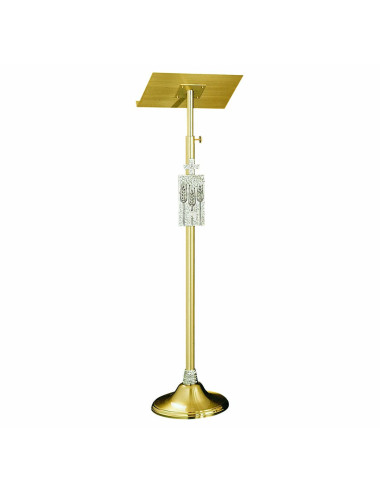 Missal stand made in brass with details in silverplated brass