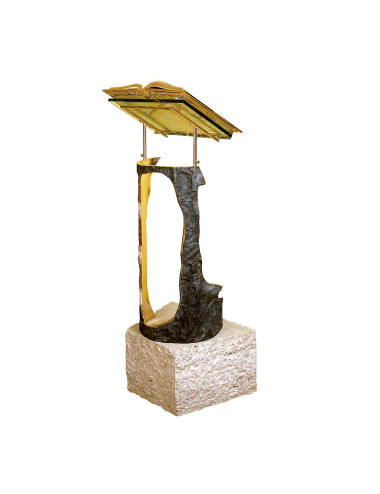 Modern style Standing Lectern made in bronze and marble